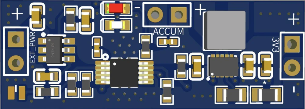MicroPowerCore v1.2 board with key components labelled