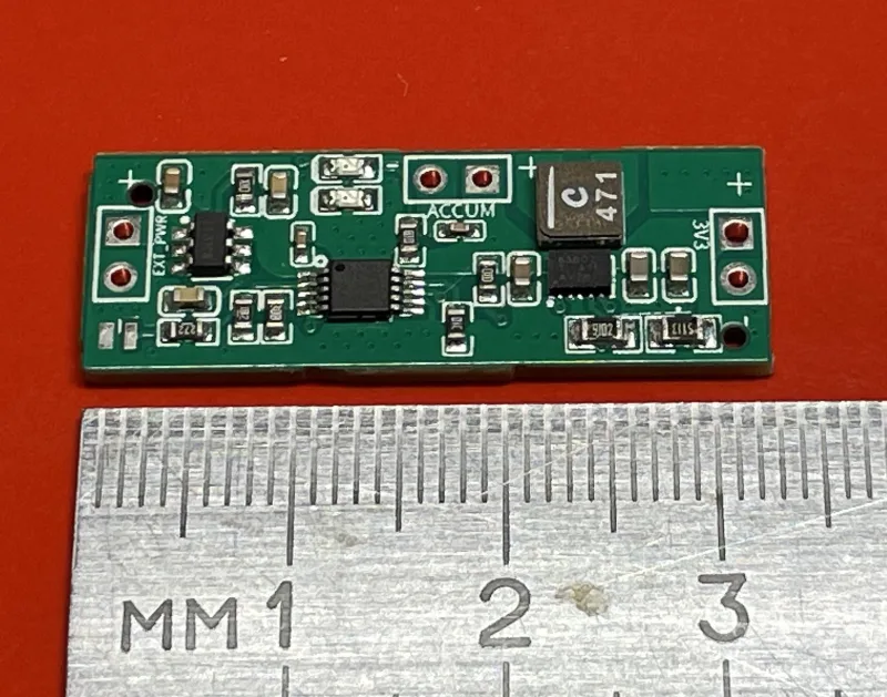MicroPowerCore v1.2 board, size comparison view